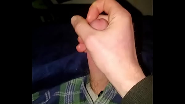 Stroking my hard cock 