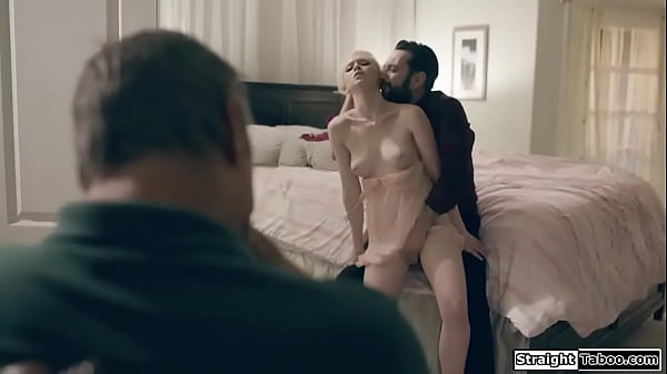 Petite teen is a sex worker and a client wants to fuck her as voyeur stepdad fingers her pussy and facefucks the babe is fucked rough