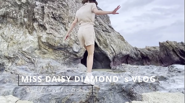 Eating choco cake on diamond blue beach sfw 