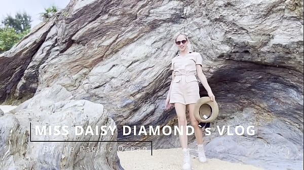 Eating choco cake on diamond blue beach sfw 