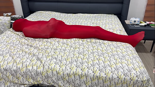 Play MP4 - Bondage Pantyhose Encasement Locked in Cocoon