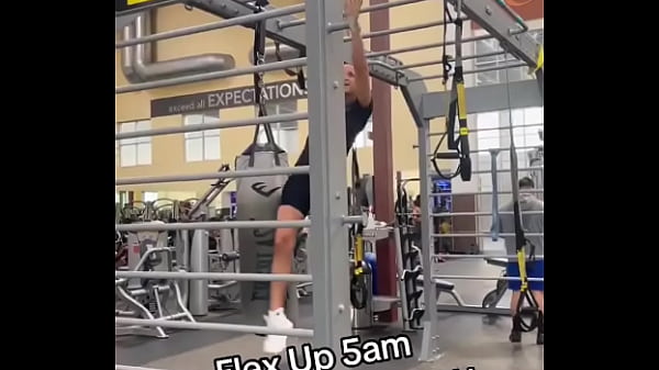 Flex up 5am swinging around gym time 