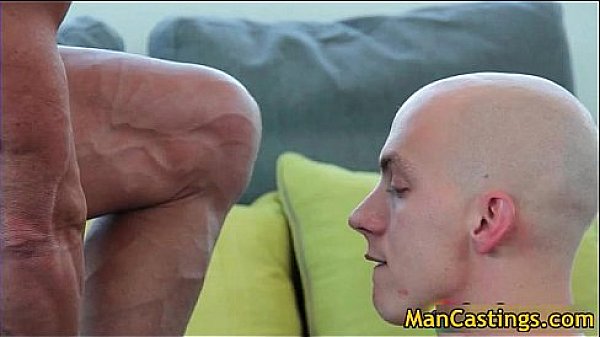 Bald guy Mathew gives hot blowjob gay boys 