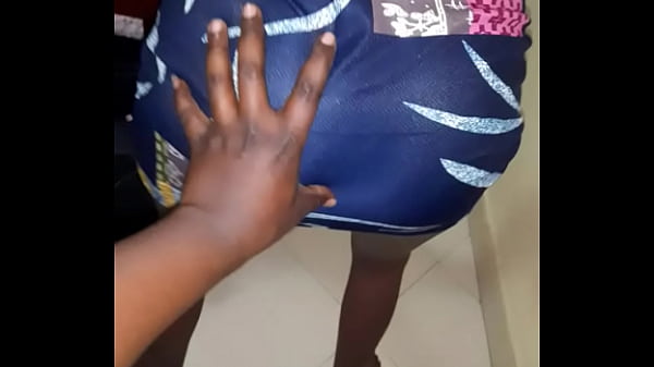 Ebony ass in skirt