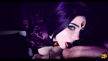 Teen Titans. Raven Gets Cumshot from Pussy to Mouth - MolIyredwolf