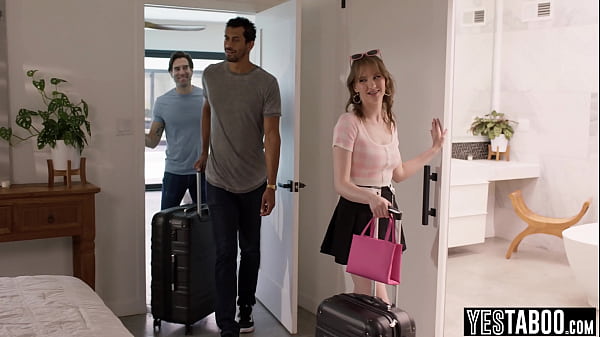 Play MP4 - Petite teen and her BBC BF invite the horny host for a threesome