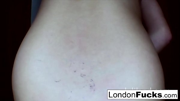 London Keyes hitachi's herself on the kitchen floor