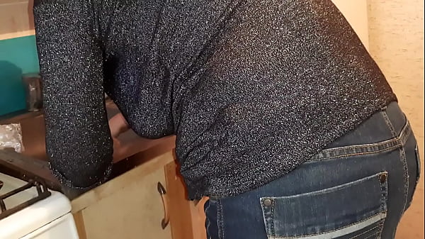 I secretly masturbate under my t shirt in the kitchen while my stepmom is preparing breakfast for me