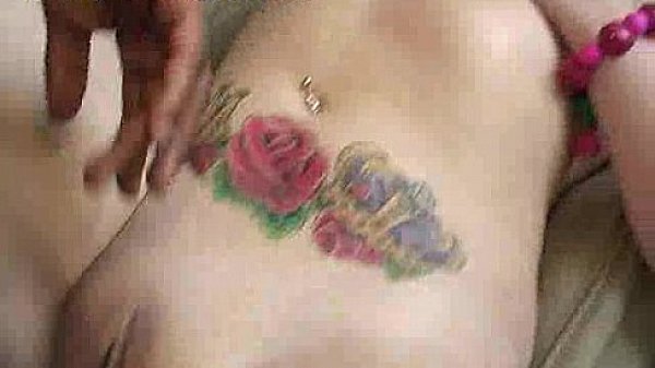 Only black meat for tattoed blonde candy