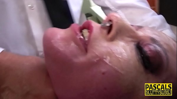 Spanked tattooed_sub squirts and gets cum