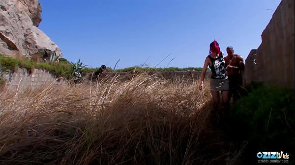 Outdoor shenanigans get the redhead soaking wet despite her try at being dominant they quickly take over and pound her booty double penetration makes the threesome a lot rougher but she loves it
