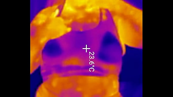 Sports bra try on boob bounce tests naked twerk tease thermal pov 4k portrait 