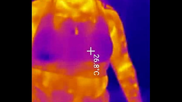 Sports bra try on boob bounce tests naked twerk tease thermal pov 4k portrait 