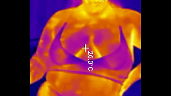 Sports bra try on boob bounce tests naked twerk tease thermal pov 4k portrait 