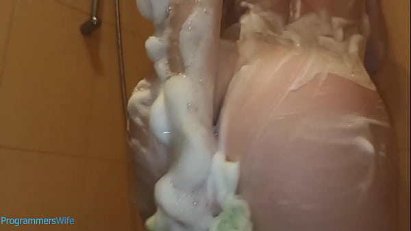 Girl Taking Shower and Puts_Her FingerInside Ass