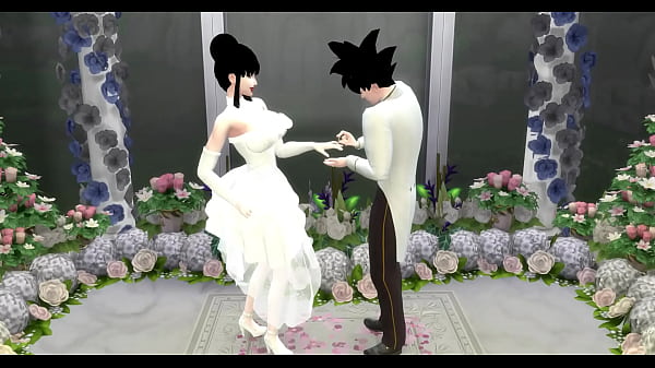 The wedding of goku and his wife chichi very romantic but ends in netorare wife fucked like a bitch cuckold husband dragon ball porn hentai