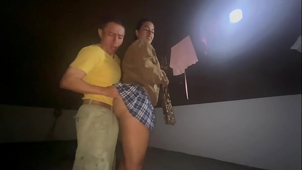 Innocent Stepdaughter Fucks Her Old Stepfather On The Terrace. thumbnail