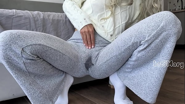 Hard toy and big squirting orgasm asian teen in tight leggings