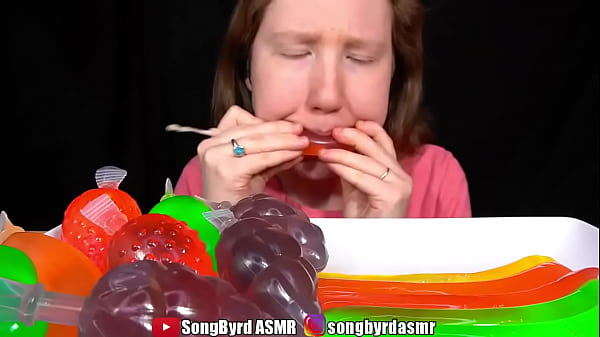 ASMR FRUITJELLY CANDY MUKBANG No_Talking_EATING SOUNDS