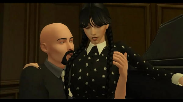 Jenna O as Wednesday Addams Family porn