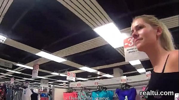 Stellar czech chick is seduced in the shopping centre and nailed in pov 