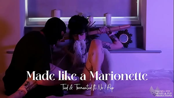 ** clip available **honey's got all tied up again to find out how much no1 pup can make her wriggle & writh 