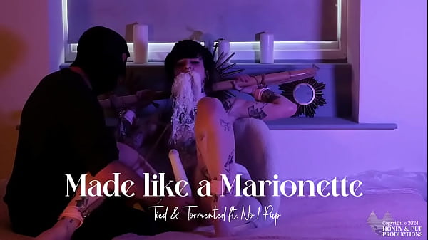 ** clip available **honey's got all tied up again to find out how much no1 pup can make her wriggle & writh 