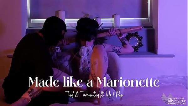 ** clip available **honey's got all tied up again to find out how much no1 pup can make her wriggle & writh 