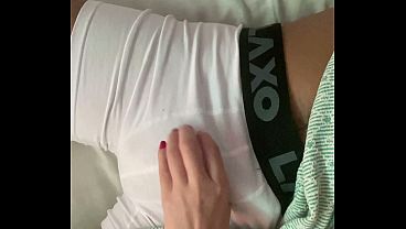My Stepsister's Best Friend Comes Into My Room While I'm In My Boxers And Starts Rubbing My Cock thumbnail
