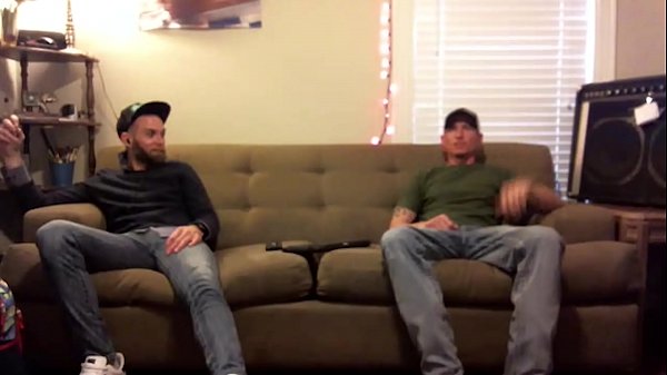 2 guys that were totally straight stayed over and wacked off while being recorded unknowingly 