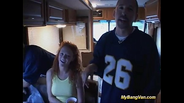 Play MP4 - redhead teen in rough bangvan gangbang