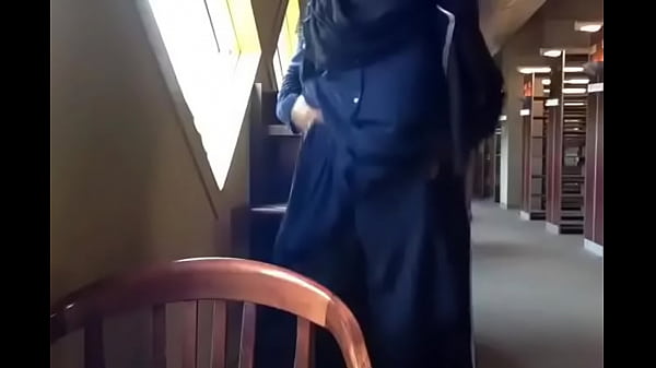 Hijab girl show in cafe