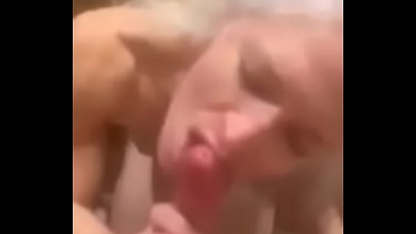 Blonde giving blow job