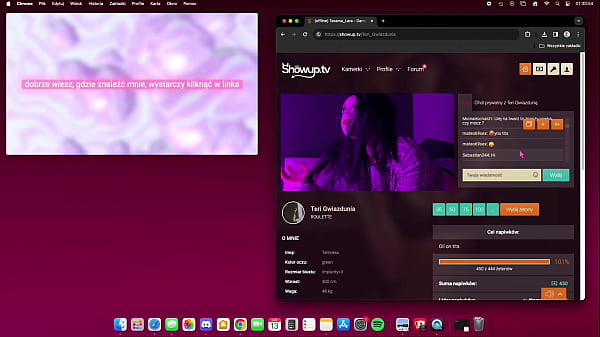 Polish music Star temresa Gwiazdunia is dancing to her new music 