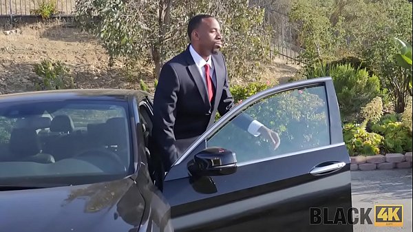 BLACK4K. Babe crashes 's car and then she gets a black cock at home 