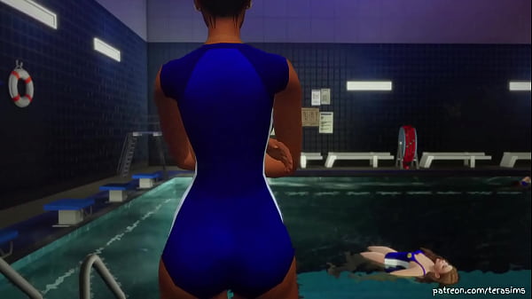 HOT BRUNETTE TEEN SLUT GAGGING ON HER COACH S BIG COCK SIMS 4 HENTAI 3D_animation