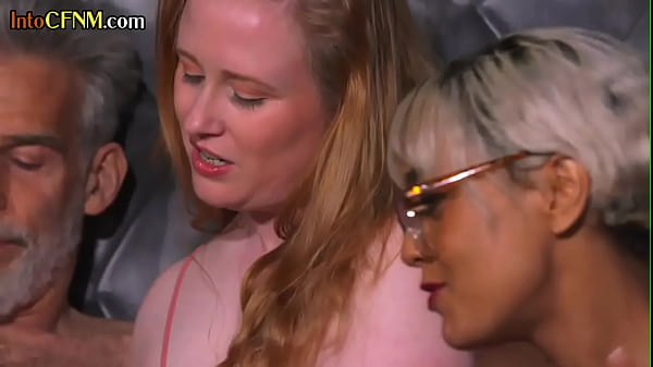 Play MP4 - CFNM classy babes enjoy group HJ action with mature dude