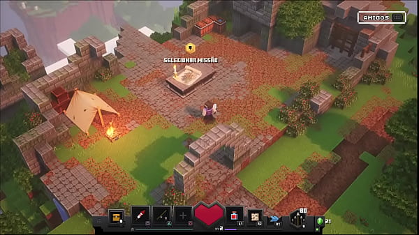 Alde&atilde;o safado minecraft dungeons #1 