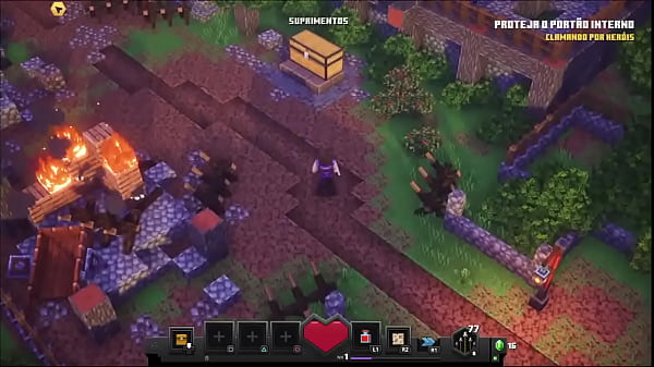 Meteu_o ferro_quente em mim Minecraft_Dungeons1