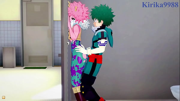 Play MP4 - Mina Ashido and Momo Yaoyorozu and Izuku Midoriya intense sex&period; - My Hero Academia Hentai