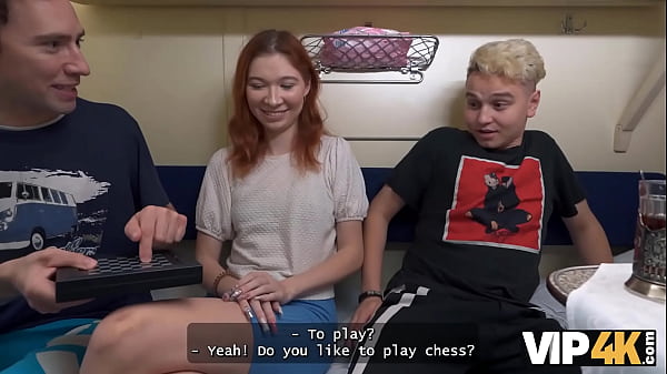 Play MP4 - VIP4K&period; Young redhead does anal for a strangers attention in the train