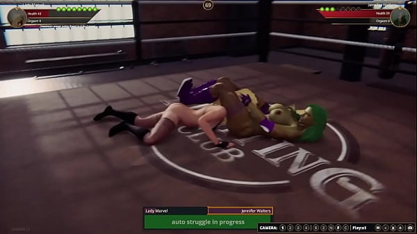 Lady marvel vs jennifer nf3d lesbian sexfight combat battle ring 