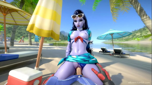 Overwatch widowmaker 3d beach scene