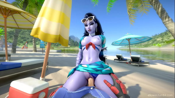 Overwatch widowmaker 3d beach scene