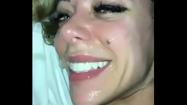 Blonde with beautiful eyes in doggy style