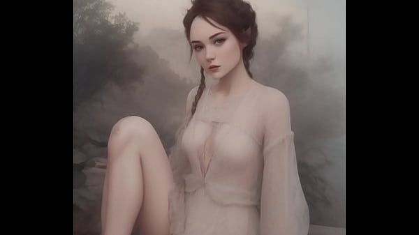 A slim girl generated by AI