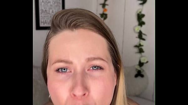 Blonde sucks big dildo on camera