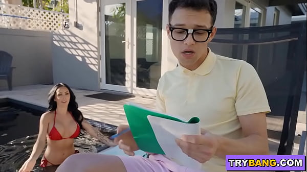 BANGBROS Big Tit MILF Danae Mari Interrupts Nerdy Stepson s Study Session For Sex