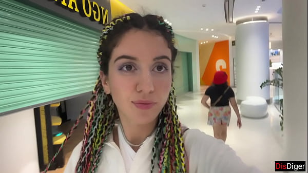 Public cumwalk in shopping mall 