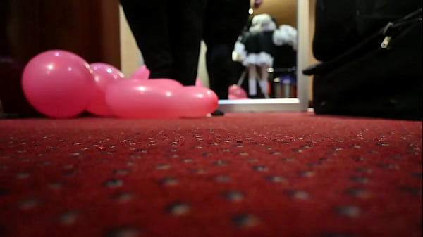 Balloon Stomp Pop Cleanup on hotel Room 